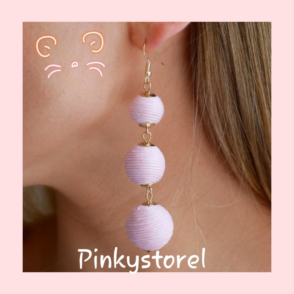 Cotton Ball Earrings - Picture 7 of 8